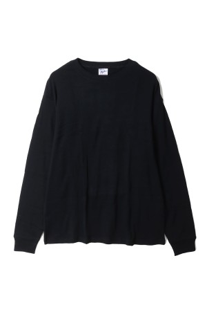 Panel Ribbed L/S Tee - BLACK (142C)