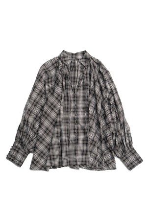 V-neck voluminous Blouse - BLACK (21261315704)