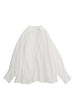 V-neck voluminous Blouse - WHITE (21261315704)