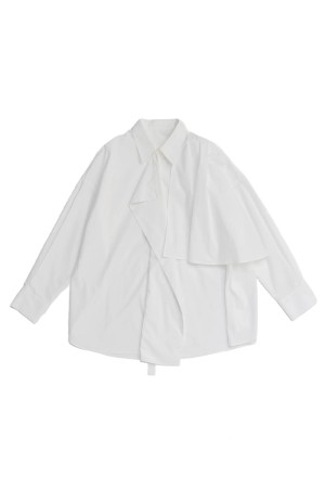 Asymmetrical Draped Shirt - WHITE (21261315802)
