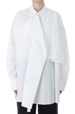 Asymmetrical Draped Shirt - WHITE (21261315802)