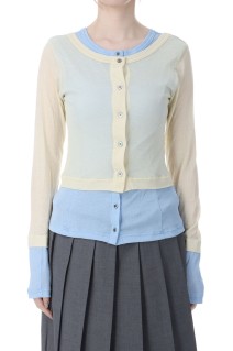 2way Neck Bicolor Comfort Top - YELLOW (21261415302)