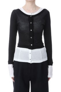 2way Neck Bicolor Comfort Top - BLACK (21261415302)