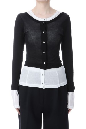 2way Neck Bicolor Comfort Top - BLACK (21261415302)