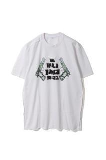 WILD BUNCH×AKA SIX×FRAGMENT / T-SHIRT - GUN / WHITE×GREEN (TSGW01)