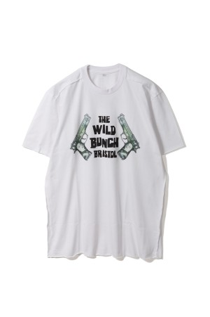 WILD BUNCH×AKA SIX×FRAGMENT / T-SHIRT - GUN / WHITE×GREEN (TSGW01)