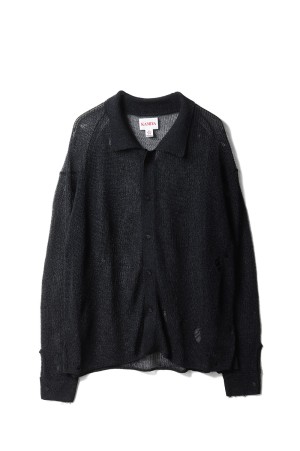 Metallic Knit Shirt - BLACK (G16CD067)