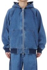 PLAS Indigo Field Parka - Indigo Bleach (N26SA002)