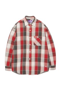 Flannel Plaid Field Shirt - Red (N26SG011)