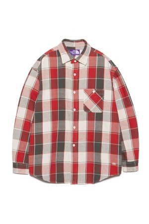 Flannel Plaid Field Shirt - Red (N26SG011)