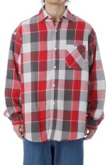 Flannel Plaid Field Shirt - Red (N26SG011)