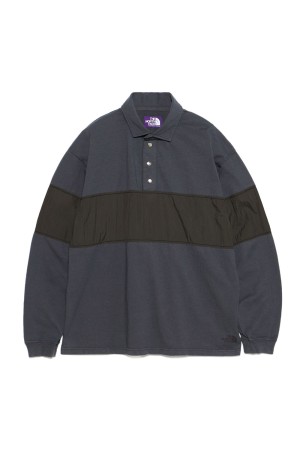 Garment Dyed Field Rugby Shirt - Charcoal (N26SH026)
