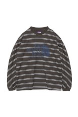 Field Long Sleeve Striped Tee - Charcoal (N26ST027)