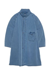 Indigo Weather Field Coat - Light Indigo (S26SB001)