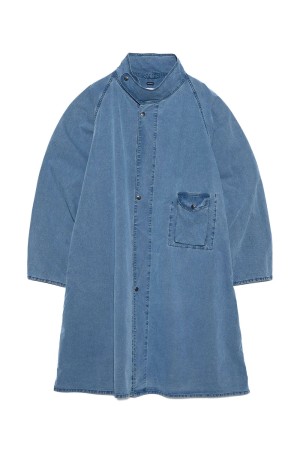 Indigo Weather Field Coat - Light Indigo (S26SB001)