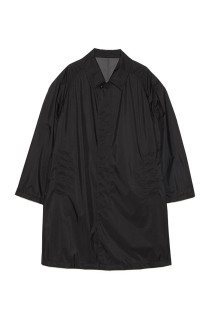 Packable Balmacaan Coat - Black (S26SB063)