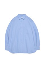 Regular Collar Wind Shirt - Sax (S26SG082)