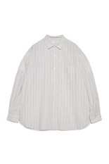 Regular Collar Stripe Wind Shirt - Gray (S26SG086)