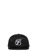 B EMBLEM SATIN CAP - BLACK (BEPSS26AC25)