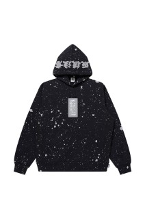 SPLATTERED REFLECTOR HWC LABEL HOODIE - BLACK (BEPSS26CS13)