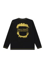 GRILLZ JEWELZ GOLDTEETH THERMAL L/S TEE - BLACK (BEPSS26LT09)