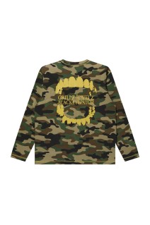 GRILLZ JEWELZ GOLDTEETH THERMAL L/S TEE - WOODLAND CAMO (BEPSS26LT09)