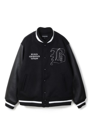 OE BIG B MELTON VARSITY JACKET - BLACK (BEPSS26OT01)