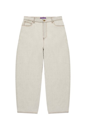 STENCIL LOGO EXTRA BAGGY JEANS - DUST WHITE (BEPSS26PA05)