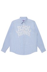 GRINDCORE LOGO STRIPED L/S SHIRT - BLUE (BEPSS26TP16)