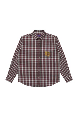 ROYAL EMBLEM EMBROIDERED L/S SHIRT - RED (BEPSS26TP17)