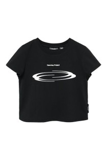 W Cropped Symbol T Shirt - BLACK (FWSMCTA319MBKA)