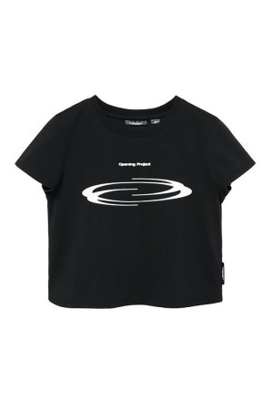 W Cropped Symbol T Shirt - BLACK (FWSMCTA319MBKA)