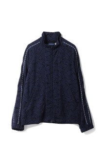 Mizu-hiki Knit Jacquard Track Jacket - DARK NAVY (1018874)