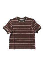 Border Ringer Tee -CHOCOLATE (12610619)