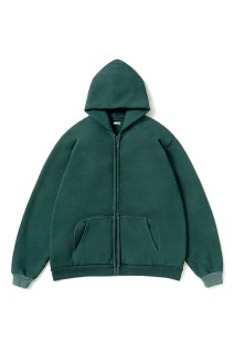 Vintage Zip Sweat Hoodie - GREEN (26AAP-05-10)