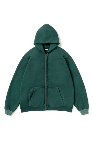 Vintage Zip Sweat Hoodie - GREEN (26AAP-05-10)