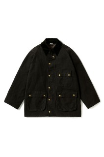 Vintage Silk Hemp Riding Oiled Jacket - OLIVE (26AAP-01-32)