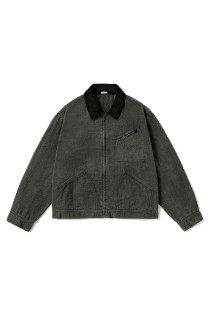 Vintage Black Chambray Work Jacket - GRAY (26AAP-01-60)