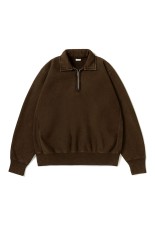 Vintage Half Zip Sweatshirt - BROWN (26AAP-05-12)