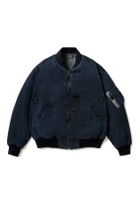 Vintage Silk B-15C Flight Jacket - NAVYGRAY (26AAP-01-34)