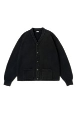 Vintage Sweat Cardigan - BLACK (26AAP-05-14)