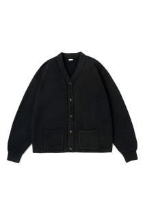 Vintage Sweat Cardigan - BLACK (26AAP-05-14)