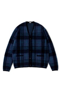 Brushed Cashmere Middle Gauge Cardigan - BLUE (26AAP-03-22)