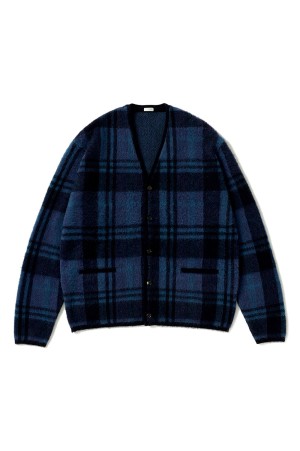Brushed Cashmere Middle Gauge Cardigan - BLUE (26AAP-03-22)