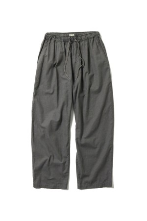 VAT DYE CHAMBRAY 1TUCK FASY PANTS - GRAY (GL42614)