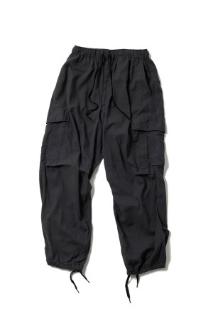 SELVEDGE OXFORD EASY CARGO PANTS - BLACK (GL42619)
