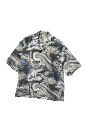 ALOHA SHIRT DRAGON - BLACK (GL39653)
