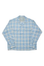 OMBRE CHECK LONG SLEEVE SHIRT / SAXE (SQ-26SS-SH-02)