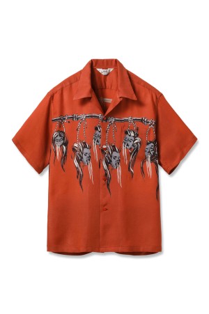 SURUKEN HEAD HOPSAK RAYON S/S / RED (SH39705)