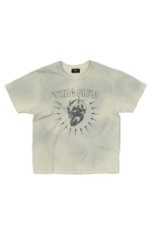 VINTAGE RIDING SKULL T-SHIRT - CREAM (TC26TS0401)